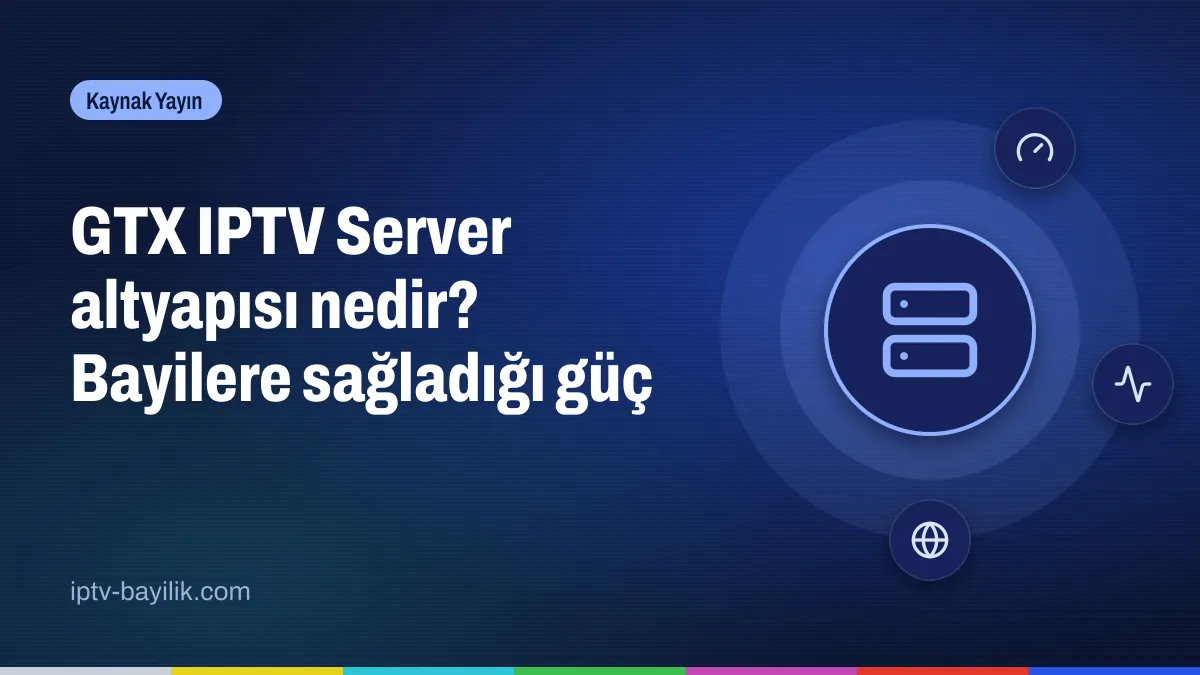 GTX IPTV Server altyapısı: sunucu odası ve hat kapasitesi göstergeleri
